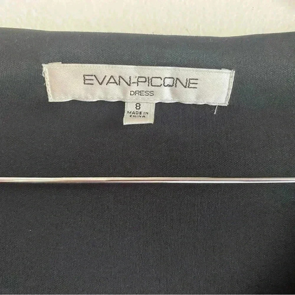 Vintage Evan Picone Satin Party Cocktail Dress 90s Wrap Half Sleeve V Neck Brown - Picture 2 of 10